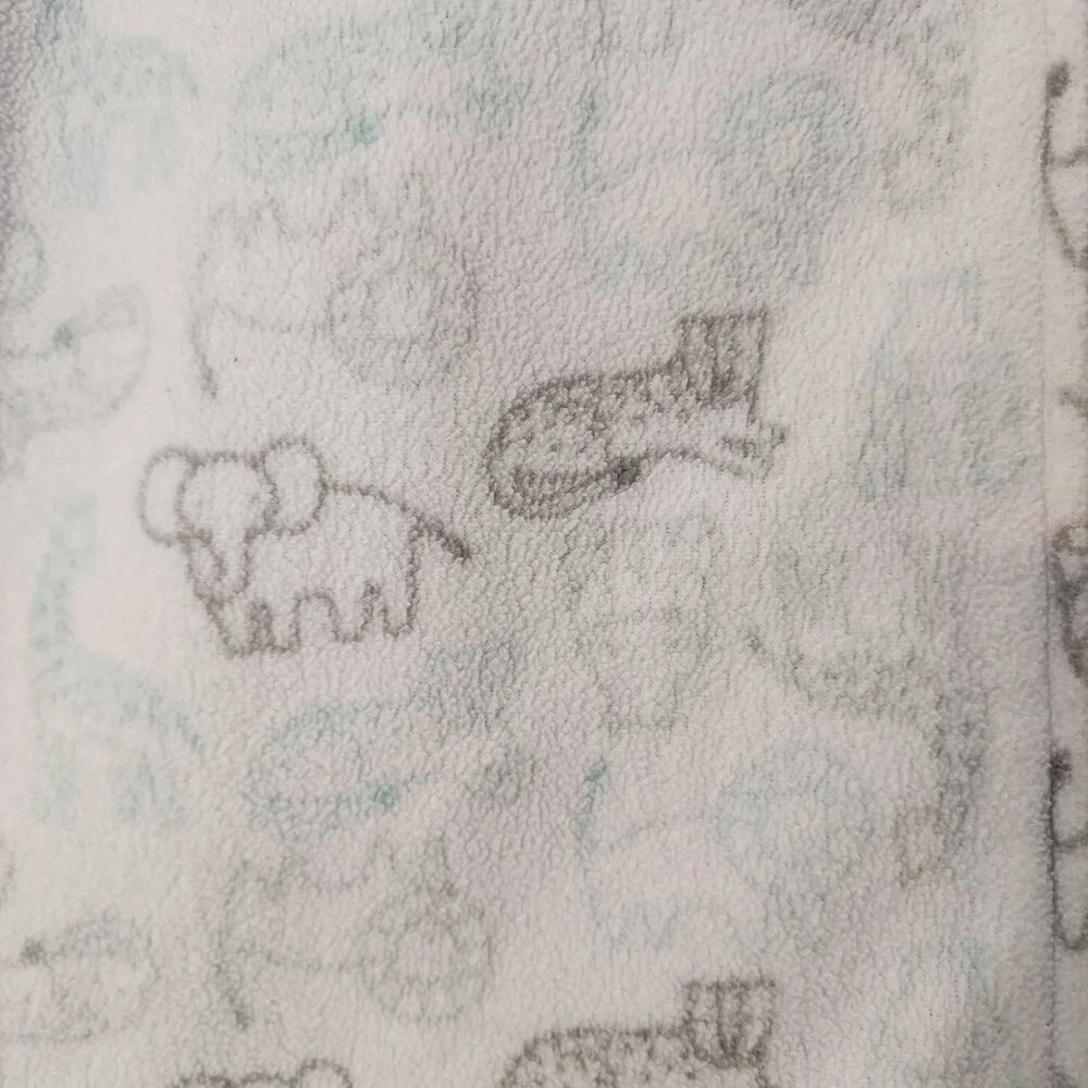 Halo  M 6-12 m sleepsack sleeping bag fleece white gray animals Elephant Leopard